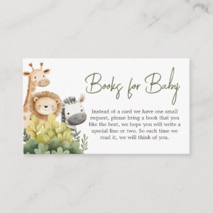 Oh Baby Safari Animals Baby Shower Books for Baby Begleitkarte