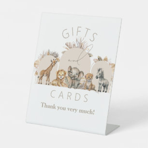 Oh Baby Safari Animals Boho Baby Duschgeschenke Sockelschild