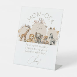 Oh Baby Safari Animals Boho Kinderdusche Bar Poste Sockelschild