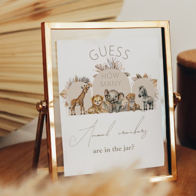 Oh Baby Safari Boho Shower Tiercrackers-Spiel Poster (Von Creator hochgeladen)