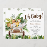Oh Baby Safari Jungle Zoo Animals Boy Baby Dusche