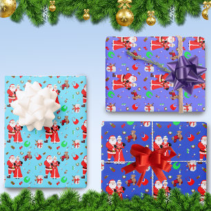 Oh Baby Santa & Mrs. Claus Baby-Einweihungsparty Geschenkpapier Set
