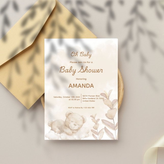 Oh, Baby! Schlafbärendusche Einladung (Von Creator hochgeladen)