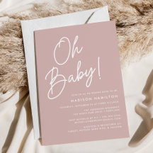 Oh Baby Script Dusty Rose Minimalistisch Baby Dusc