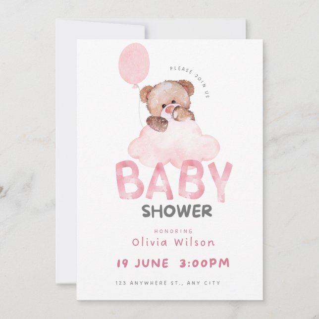 Oh Baby Shower Feier Design Einladung (Vorderseite)