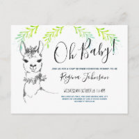 Oh Baby Shower Girl Niedlich Lama