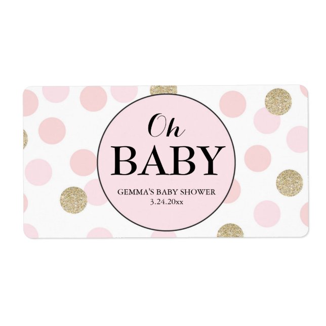 Oh Baby Shower Mini Champagne Label Girl (Vorne)