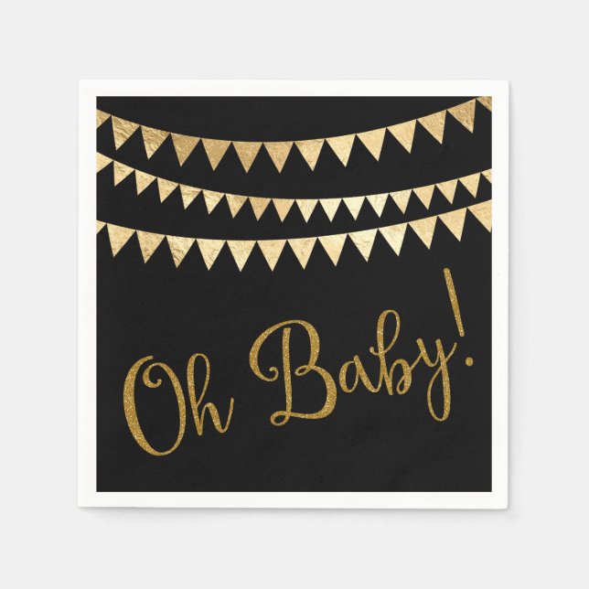Oh Baby Shower Serviette (Vorderseite)