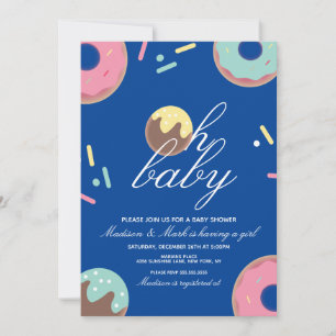 Oh Baby Shower Süße Cake Pop Donut Einladung
