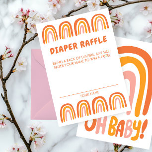 OH BABY SHOWER Sweet Orange Rainbow CUSTOM Begleitkarte
