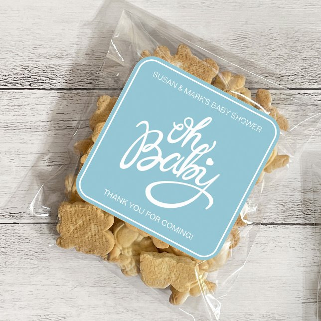 Oh Baby ShowSquare Sticker - Blau (Von Creator hochgeladen)