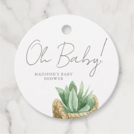 Oh Baby Simple Succulent Baby Dusche Geschenkanhänger