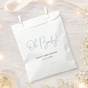 Oh Baby Sky Blue Personalisiert Baby Dusche Geschenktütchen