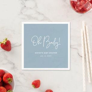Oh Baby Sky Blue Personalisiert Baby Dusche Serviette