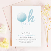 Oh Baby Soft Pastel Blaues Ballon Baby Boy Shower