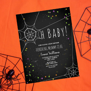 Oh Baby Spiderweb Halloween Baby Shower Einladung