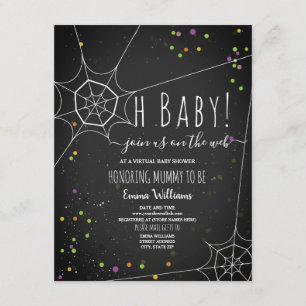 Oh Baby Spiderweb Halloween Virtual Baby Dusche Einladung