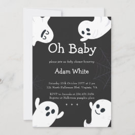 Oh Baby Spooky Ghost Halloween Fall Baby Dusche Einladung