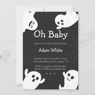 Oh Baby Spooky Ghost Halloween Fall Baby Dusche Einladung