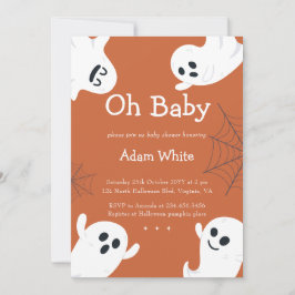 Oh Baby Spooky Ghost Halloween Fall Baby Dusche Einladung