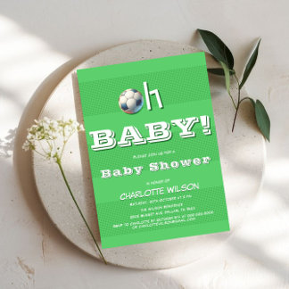 Oh, Baby! Sport Football Baby Boy Dusche Einladung