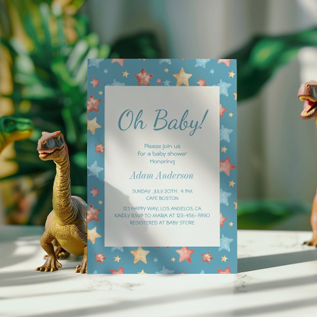 Oh, Baby! Starry Sky Baby Shower - Boy Baby Shower Einladung (Von Creator hochgeladen)