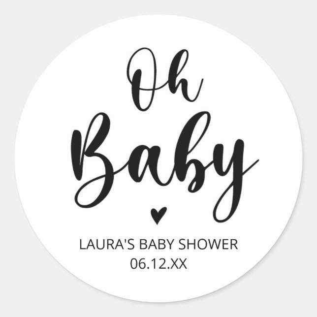 Oh Baby Sticker (Vorderseite)