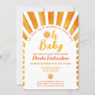 Oh Baby Sunshine Bohemisch Whimsical Baby Shower Einladung