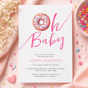 Oh Baby Sweet Donuts Minimalistisch Girl Baby Dusc Einladung