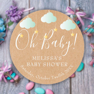 Oh Baby Twinkle Twinkle Baby Shower / Sprinkle Runder Aufkleber