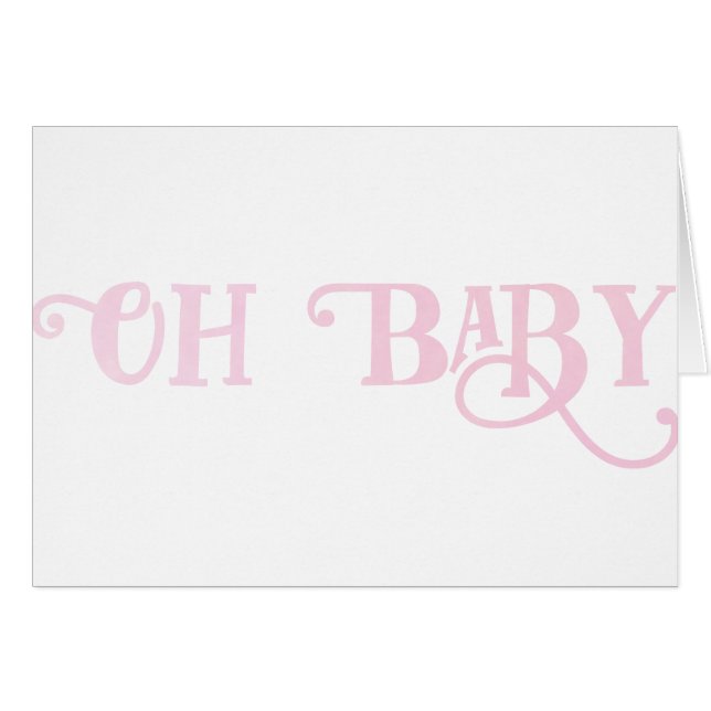 Oh Baby TYPOGRAPHY Pink Girly Girl (Vorderseite (Horizontal))