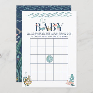 Oh Baby unter dem Sea Baby Shower Bingo Game Einladung