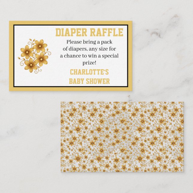 Oh Baby Watercolor Rose Gold Baby Shower Begleitkarte (Vorne/Hinten)