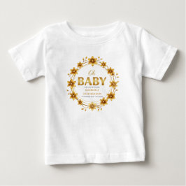 Oh Baby Watercolor Rose Gold Baby Shower T-shirt