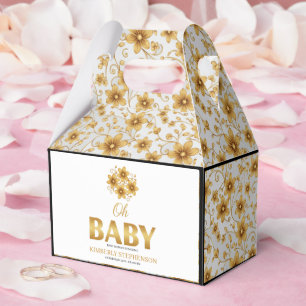 Oh Baby Watercolor Rose Gold Babyparty Geschenkschachtel