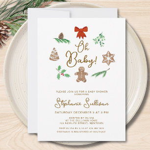 Oh Baby Weihnachts-Baby-Party Einladung