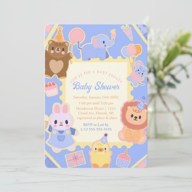 Oh Baby Wild Delight Einladung (Stehend Vorderseite)