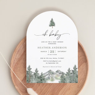 Oh Baby Wild One Mountain Boy Baby Shower Arch Einladung