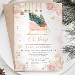 Oh Baby Winter Christmas Sleigh Baby Dusche Einladung<br><div class="desc">Oh Baby Winter Weihnachten Baby Dusche perfekt für Ihre Baby-Dusche im Winter.</div>