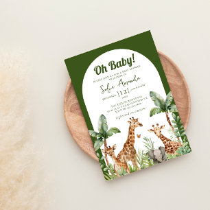 Oh Baby Woodland Niedlich Safari Baby Dusche Einladung