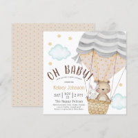 Oh Baby Woodland Teddy Bear Neutral Baby Dusche
