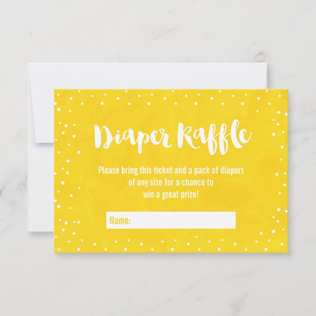 Oh Baby Yellow Baby Dusche Windelwanne Einladung (Vorderseite)