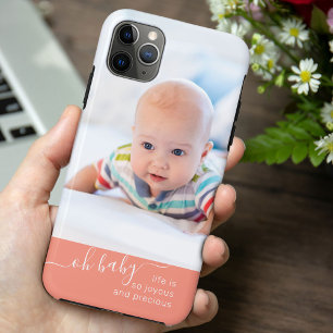 Oh Baby Zitat Korallenrosa Benutzerdefiniertes Fot Case-Mate iPhone Hülle