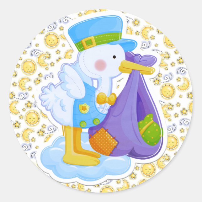 Oh Babyaufkleber von SRF Runder Aufkleber (Vorderseite)