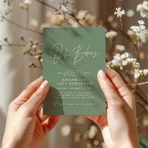 Oh Babys duschen Skript moderne Weise grün