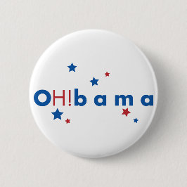 OH-! bama - Blau-u. Rot-Sterne Button
