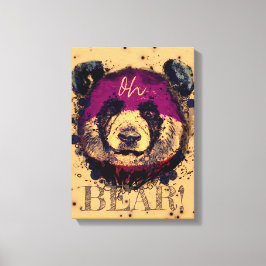 "OH BEAR" | Funny Cool Panda Leinwanddruck