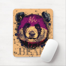 "OH BEAR" | Funny Cool Panda Mousepad