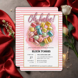 Oh bebe Französische Patisserie Baby Shower Einladung