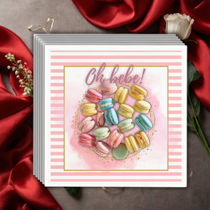 Oh bebe Französische Patisserie Baby Shower Serviette